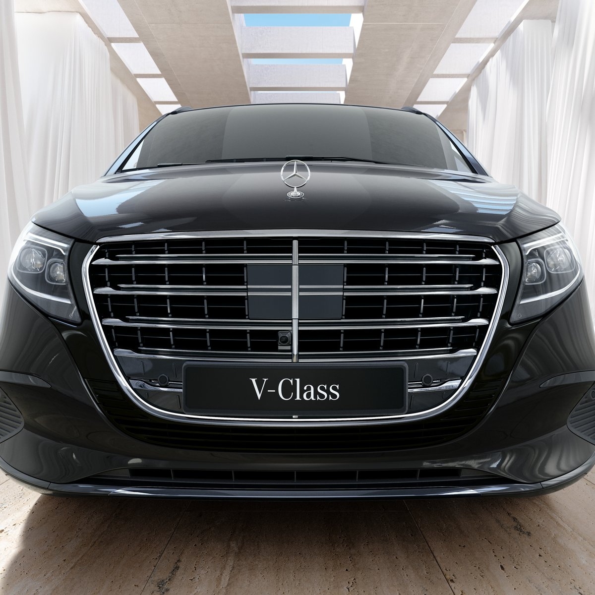 Mercedes-Benz V-Class — grelha e faróis