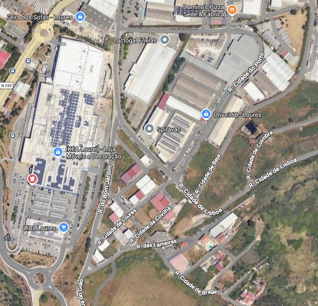 Mapa da morada Valemonte em Frielas, Loures